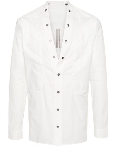 Rick Owens Larry Fogpocket Cotton Shirt - White