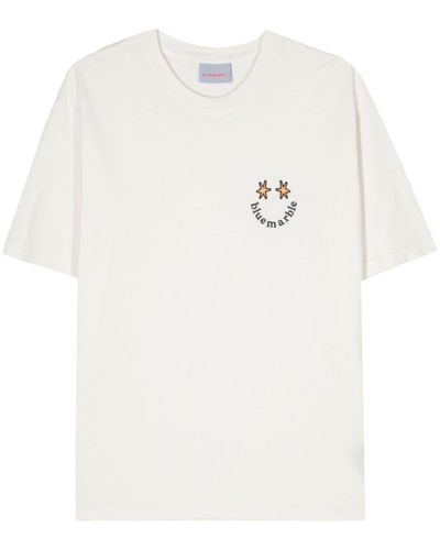 Bluemarble T-Shirt mit Logo-Stickerei - Weiß