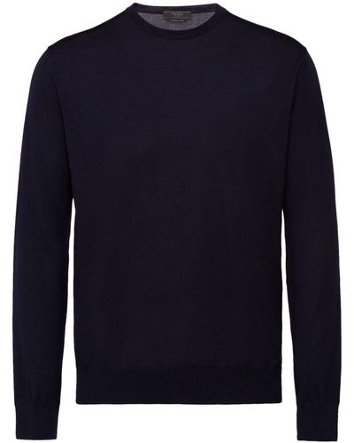 Prada Fine-knit Wool Jumper - Blue