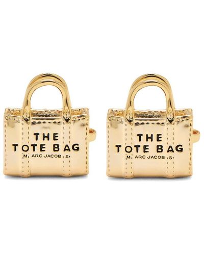 Marc Jacobs Orecchini Tote Bag a bottone - Metallizzato