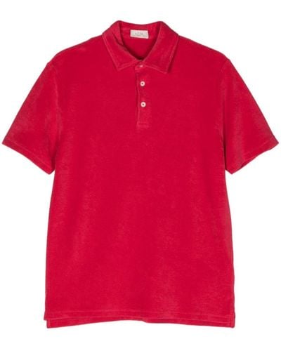 Altea Towelling-finish Polo Shirt - Red