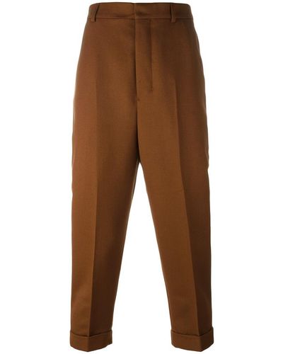 Ami Paris Oversized Carrot Fit Pants - Brown