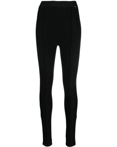 BOSS Monogram-jacquard High-waisted leggings - Black