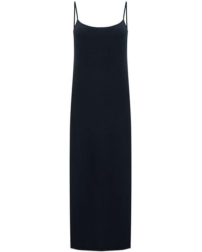 12 STOREEZ Sleeveless Fine-knit Maxi Dress - Blue