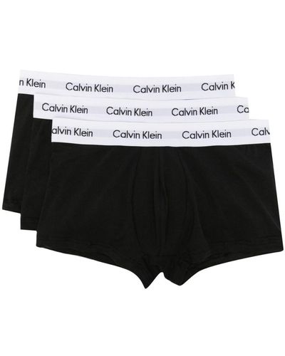 Calvin Klein Set aus drei Shorts mit Logo-Bund - Schwarz