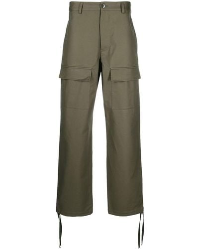 KENZO Pantalon droit à poches cargo - Vert