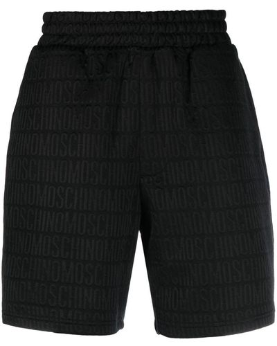 Moschino All-over Logo-print Shorts - Men's - Cotton/polyester - Black