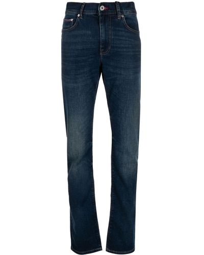 Tommy Hilfiger Straight-Leg-Jeans mit Knitteroptik - Blau
