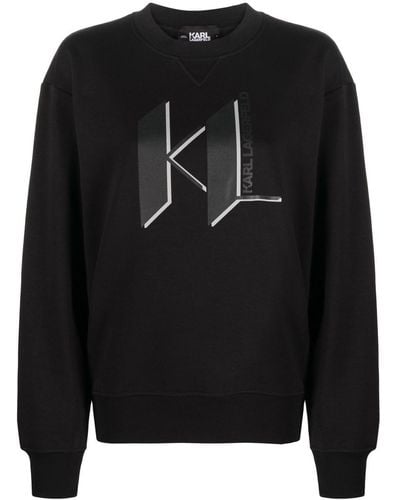 Karl Lagerfeld ロゴ スウェットシャツ - ブラック