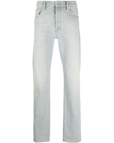 KENZO Slim-Fit-Jeans mit Logo-Patch - Grau