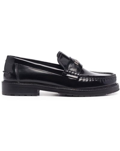 Moschino Leather Moccasin - Black