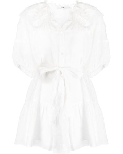 B+ AB Lace-detail Dress - White