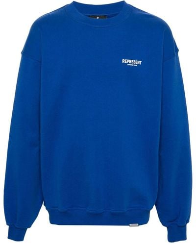 Represent Owners' Club Cotton Sweatshirt - Blue