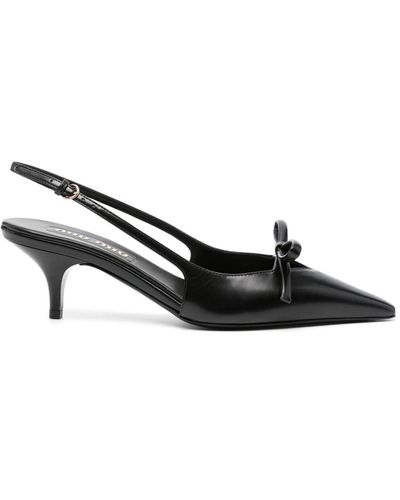 Miu Miu Zapatos de tacón de 65 mm con lazo - Negro