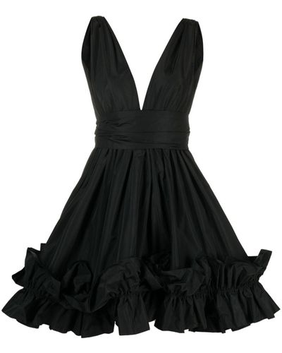 Pinko V-neck A-line Minidress - Black