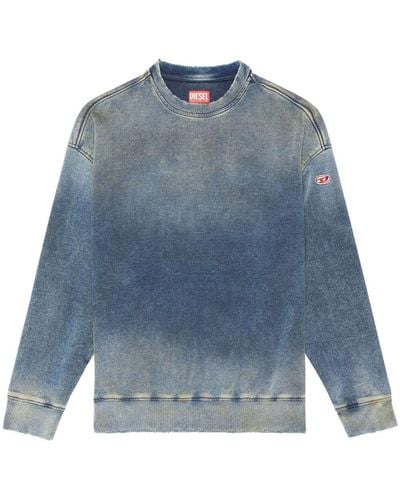 DIESEL "d-krib-ne" Crewneck Sweatshirt - Blue
