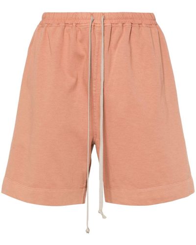 Rick Owens Drawstring-waistband Cotton Shorts - Pink