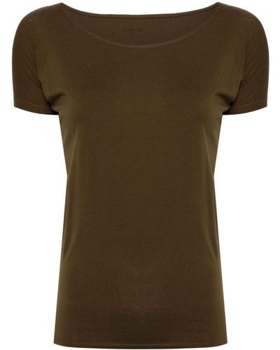 Lemaire U-neck T-shirt - Brown