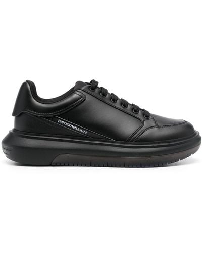 Emporio Armani Logo Low-top Sneakers - Black