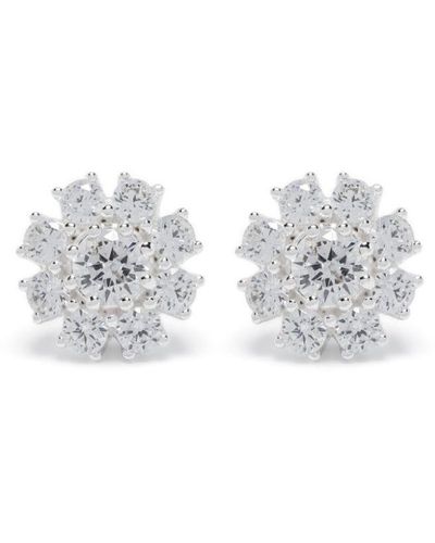 Hatton Labs Daisy Crystal-embellished Stud Earrings - White