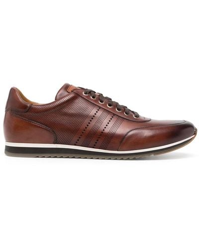 Magnanni Leather Lace-up Sneakers - Brown