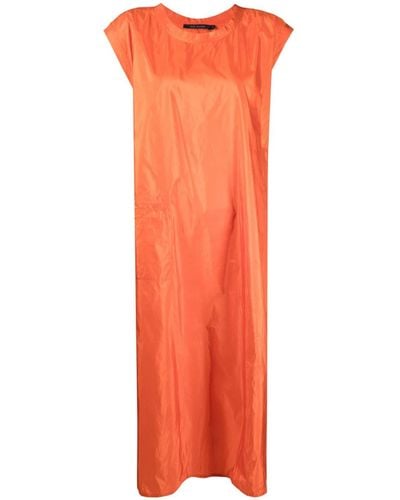Sofie D'Hoore Flared Silk Midi Dress - Orange