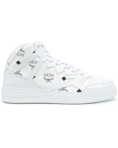 MCM Neo Terrain Canvas Sneakers - White