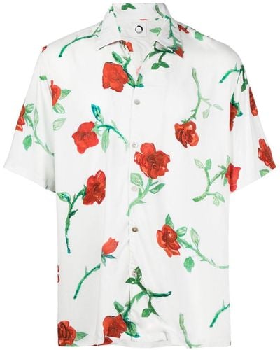 Endless Joy Hemd mit Rosen-Print - Weiß
