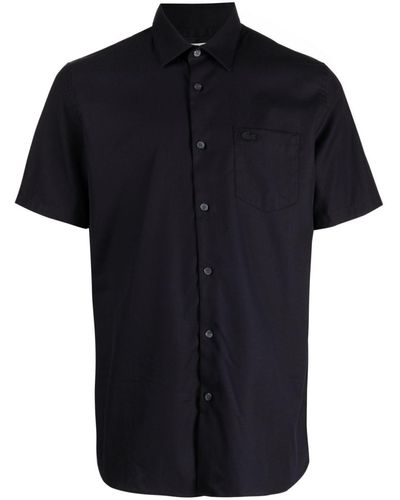 Lacoste Logo-embroidered Cotton Shirt - Black