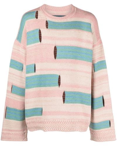 NAMESAKE Roots Stripe Cut-out Sweater - Multicolor