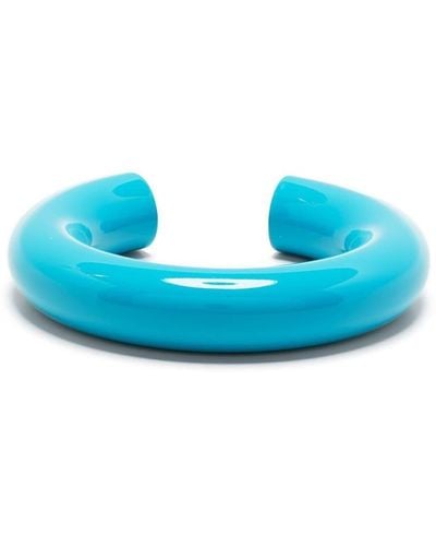 Uncommon Matters Swell Lacquered Wood Bangle - Blue