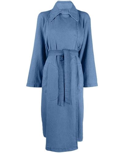 Emporio Armani Cotton Trench-coat - Blue