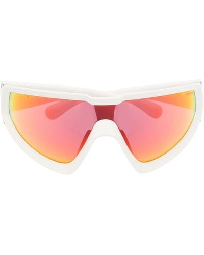 Moncler Wrapid Sonnenbrille im Oversized-Look - Pink