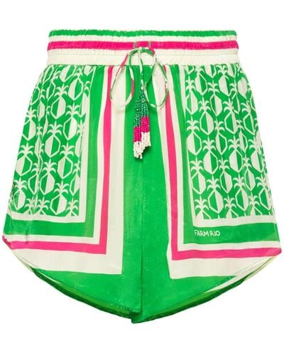 FARM Rio Shorts con stampa - Verde
