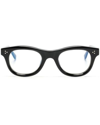 Lesca Eckige Brille aus Acetat - Schwarz