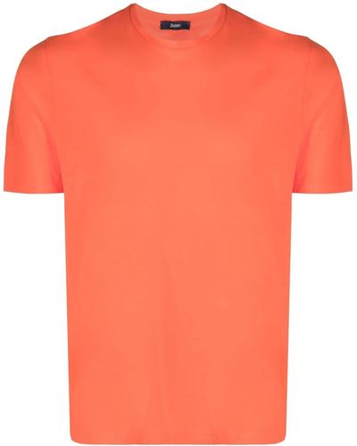 Herno Plain Cotton T-shirt - Orange