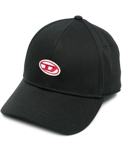 DIESEL C-rune Logo-appliqué Baseball Cap - Black