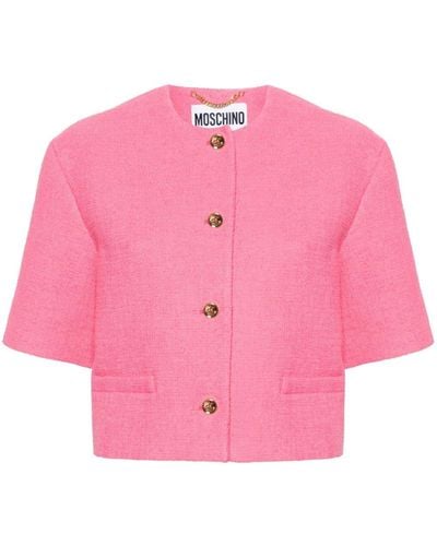 Moschino Kurzärmelige Tweed-Jacke - Pink