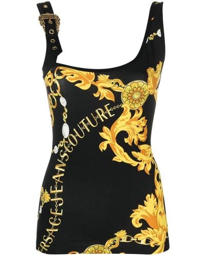 Versace Jeans Couture Printed Top - Black