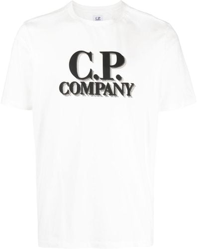 C.P. Company T-shirt Met Logoprint - Wit
