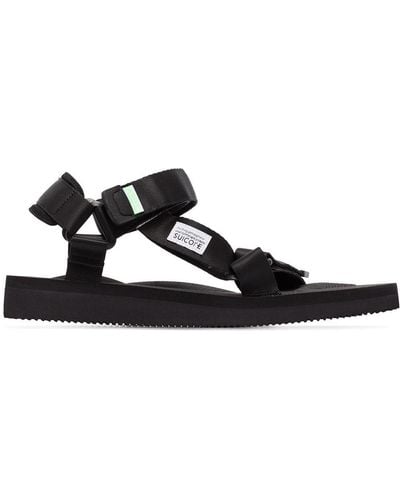 Suicoke Depa Flat Multi Strap Sandals - Black