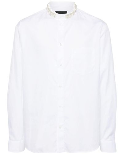 Simone Rocha Embellished Long-sleeve Shirt - White
