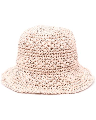 Roberto Collina Crochet Bucket Hat - Natural