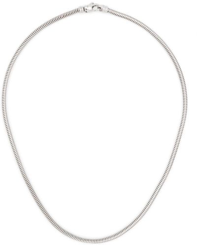 Tom Wood Collana a catena snake in argento sterling - Bianco