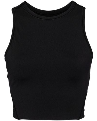 On Shoes T Movement Cropped Top - Black