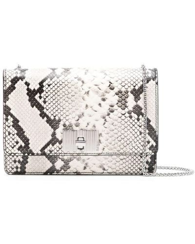Paul Smith Snake-print Leather Clutch Bag - White