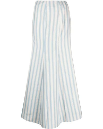 Polo Ralph Lauren Stripe-print Maxi Skirt - White