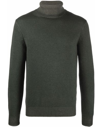 Dell'Oglio Roll-neck Rib-trimmed Sweater - Green