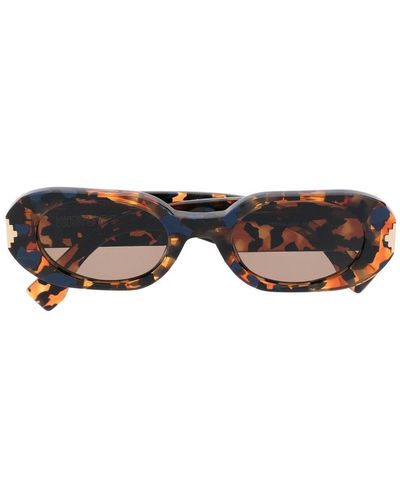 Marcelo Burlon Lunettes de soleil Nire à monture ronde - Marron