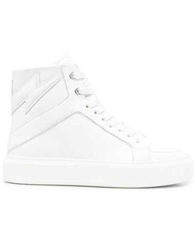 Zadig & Voltaire Klassische High-Top-Sneakers - Weiß